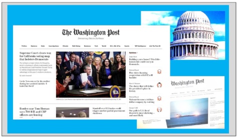 Screenshot of Washington Post digital edition